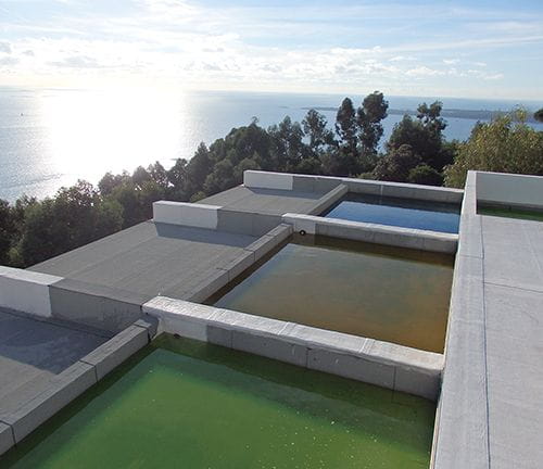 Mise en eau avec de la fluorescéine colorante