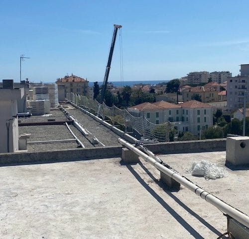 Gravillons évacués