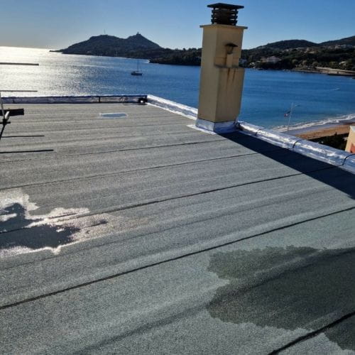 Réalisation du pare vapeur type Elastophene Flam 25