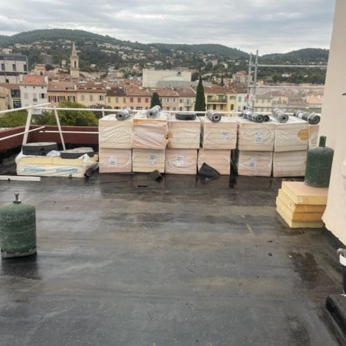 Mise en place du pare vapeur